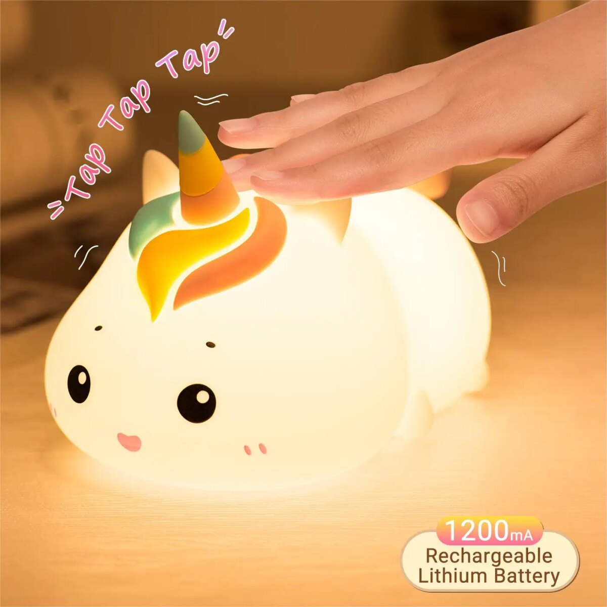 Creative Cartoon Silicone Toy Luminous Soft Touch Pat Dimming Hangable for Birthday Gift: 3 - 5 Days Free Delivery Only UK - Image 1