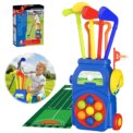 Kids Golf Set Includes 4 Golf Clubs 7 Golf Balls & Golf Cart Indoor and Outdoor Golf Toys Birthday: 3 - 5 Days Free Delivery Only UK Gift for 3/4/5/6 Year Old Kid: 3 - 5 Days Free Delivery Only UK