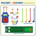 Kids Golf Set Includes 4 Golf Clubs 7 Golf Balls & Golf Cart Indoor and Outdoor Golf Toys Birthday: 3 - 5 Days Free Delivery Only UK Gift for 3/4/5/6 Year Old Kid: 3 - 5 Days Free Delivery Only UK - Image 5