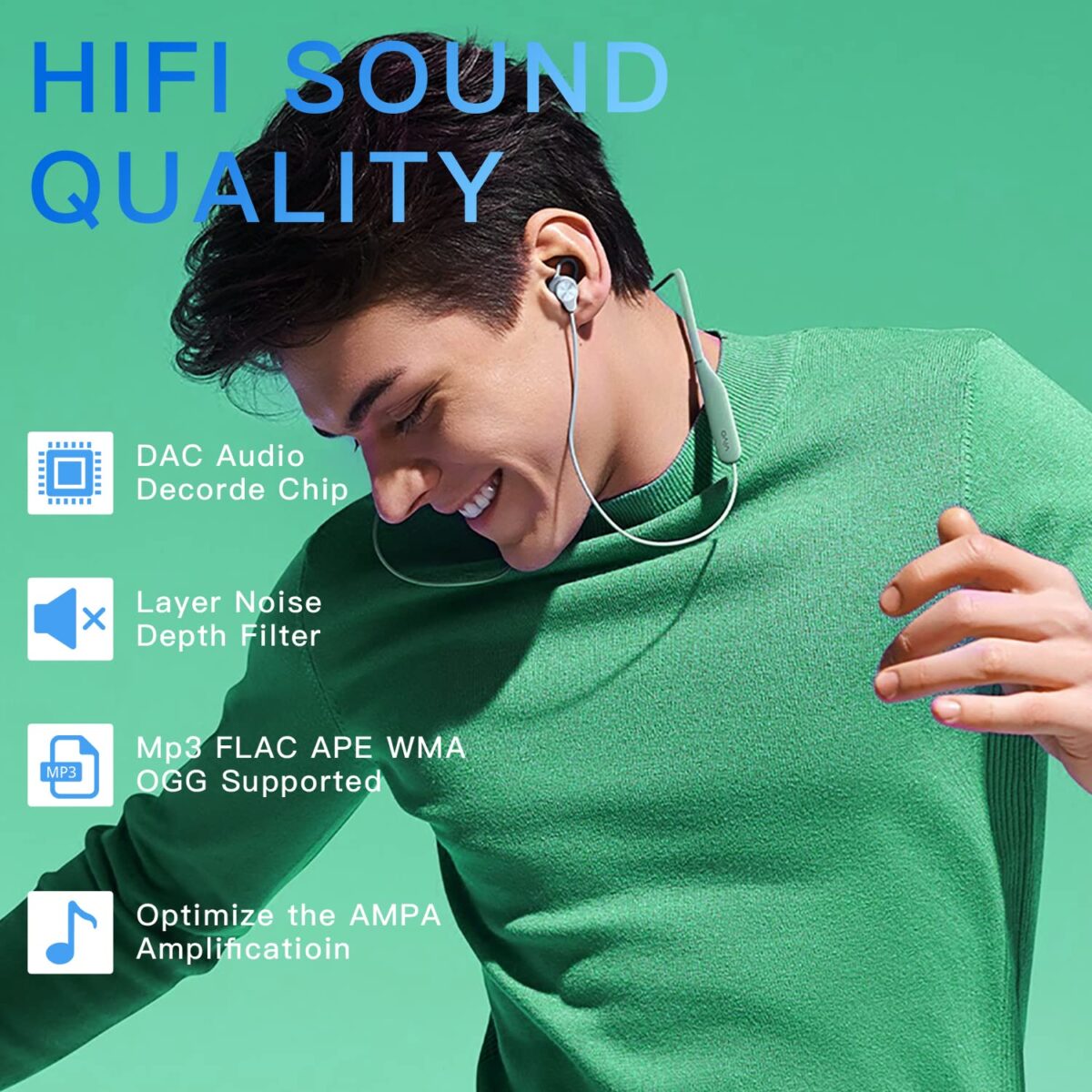 64GB MP3 Player with Bluetooth 5.2, AiMoonsa Music Player with Built-in HD Speaker, FM Radio, Voice Recorder, HiFi Sound, E-Book Function, Earphones Included - Image 13