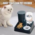 2 In1 Feeder Food Water Dispenser Bowl Automatic Dog Cat Bottle Pet Self Feeding: 3 - 5 Days Free Delivery Only UK