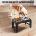 EFAN Raised Dog Bowl 4 Height-Adjustable, Elevated Dog bowls with 2x 1200ml Stainless Steel Bowls, for Small Medium & Large Dogs: 3 - 5 Days Free Delivery Only UK - Image 4