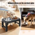 EFAN Raised Dog Bowl 4 Height-Adjustable, Elevated Dog bowls with 2x 1200ml Stainless Steel Bowls, for Small Medium & Large Dogs: 3 - 5 Days Free Delivery Only UK - Image 3
