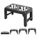 EFAN Raised Dog Bowl 4 Height-Adjustable, Elevated Dog bowls with 2x 1200ml Stainless Steel Bowls, for Small Medium & Large Dogs: 3 - 5 Days Free Delivery Only UK