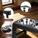 EFAN Raised Dog Bowl 4 Height-Adjustable, Elevated Dog bowls with 2x 1200ml Stainless Steel Bowls, for Small Medium & Large Dogs: 3 - 5 Days Free Delivery Only UK - Image 5