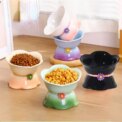 Cat Gradient Ceramic Bowl Elevated Pet Food Water Feeders Tilted Puppy Dogs Drinking Eating Supplies: 3 - 5 Days Free Delivery Only UK