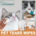 60pcs/set Eye Wet Wipes Universal Disposable Non-woven Dog Wet Wipes Ear Stain Remover Dog Cat Wipes Grooming Tools Pet Supplies - Image 2
