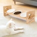 Tieker Bamboo Base Pet Feeder Ceramic Pet Bowl for Small Pets Elevated Feeding Bowl Cat and Dog Supplies: 3 - 5 Days Free Delivery Only UK - Image 2