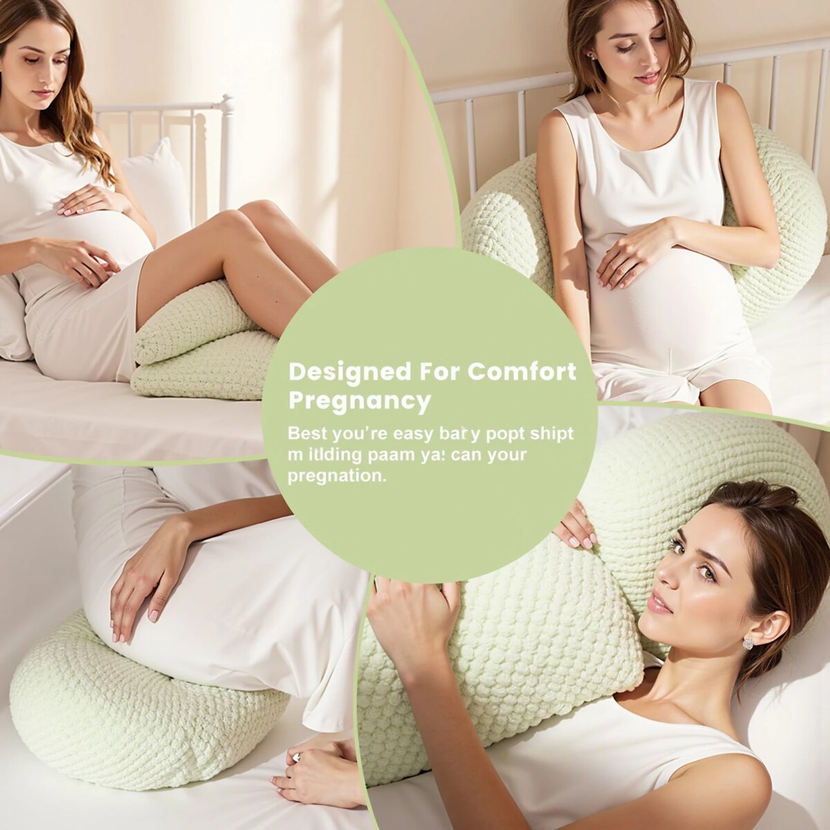 Pregnancy Pillow for Pregnant Women,Soft Pregnancy Body Pillow,Support for Back, Hips, Legs,Maternity Pillow: 3 - 5 Days Free Delivery Only UK - Image 6