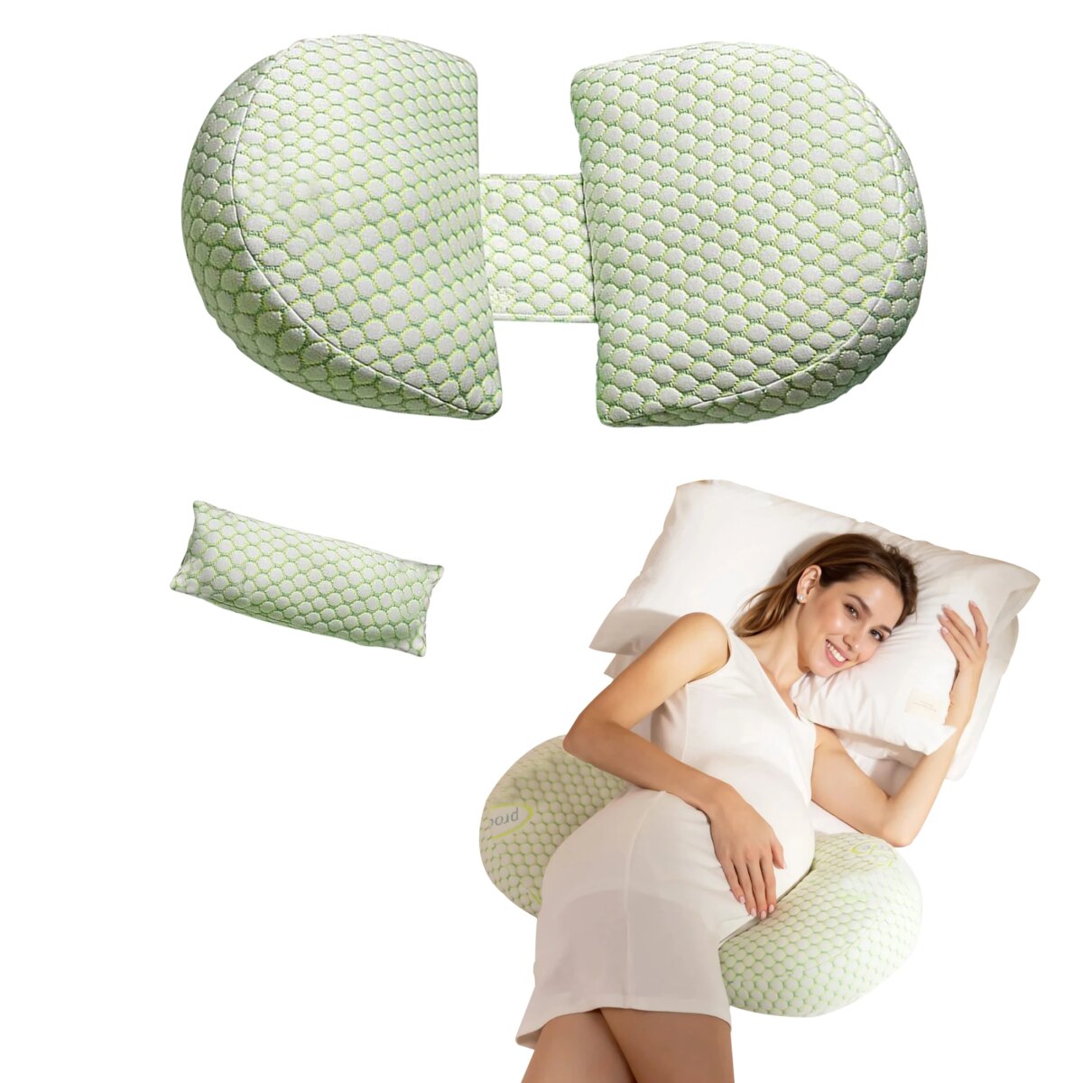 Pregnancy Pillow for Pregnant Women,Soft Pregnancy Body Pillow,Support for Back, Hips, Legs,Maternity Pillow: 3 - 5 Days Free Delivery Only UK - Image 1