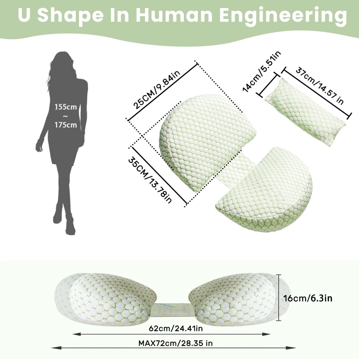 Pregnancy Pillow for Pregnant Women,Soft Pregnancy Body Pillow,Support for Back, Hips, Legs,Maternity Pillow: 3 - 5 Days Free Delivery Only UK - Image 2