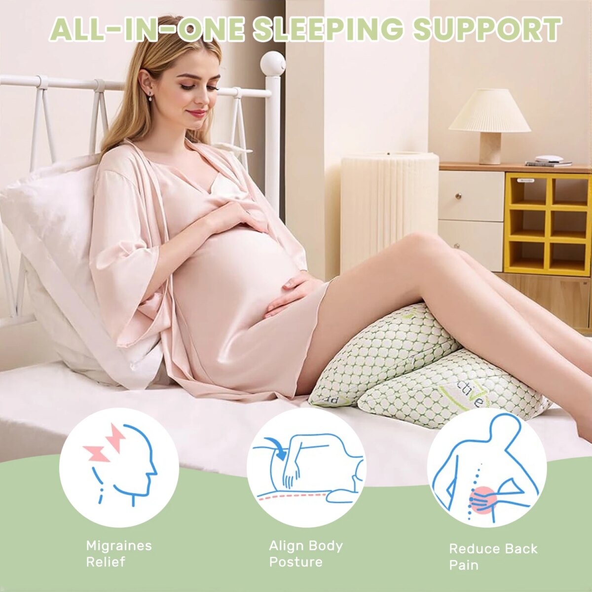 Pregnancy Pillow for Pregnant Women,Soft Pregnancy Body Pillow,Support for Back, Hips, Legs,Maternity Pillow: 3 - 5 Days Free Delivery Only UK - Image 4