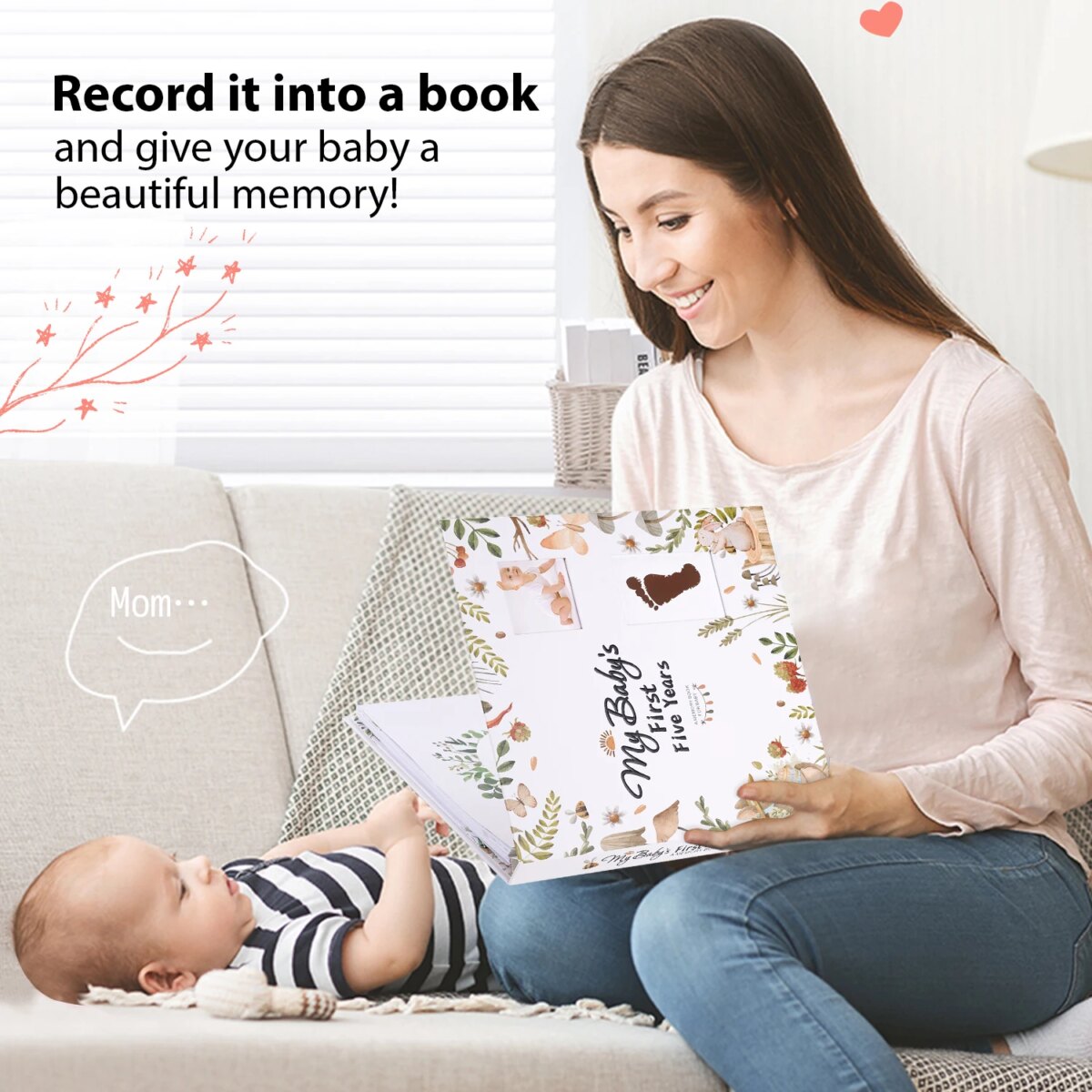Commemorative Album Baby Commemorative Album Home DIY Growth Souvenirs Birth Records Cute Handbooks Notebook cherished gift: 3 - 5 Days Free Delivery UK - Image 4