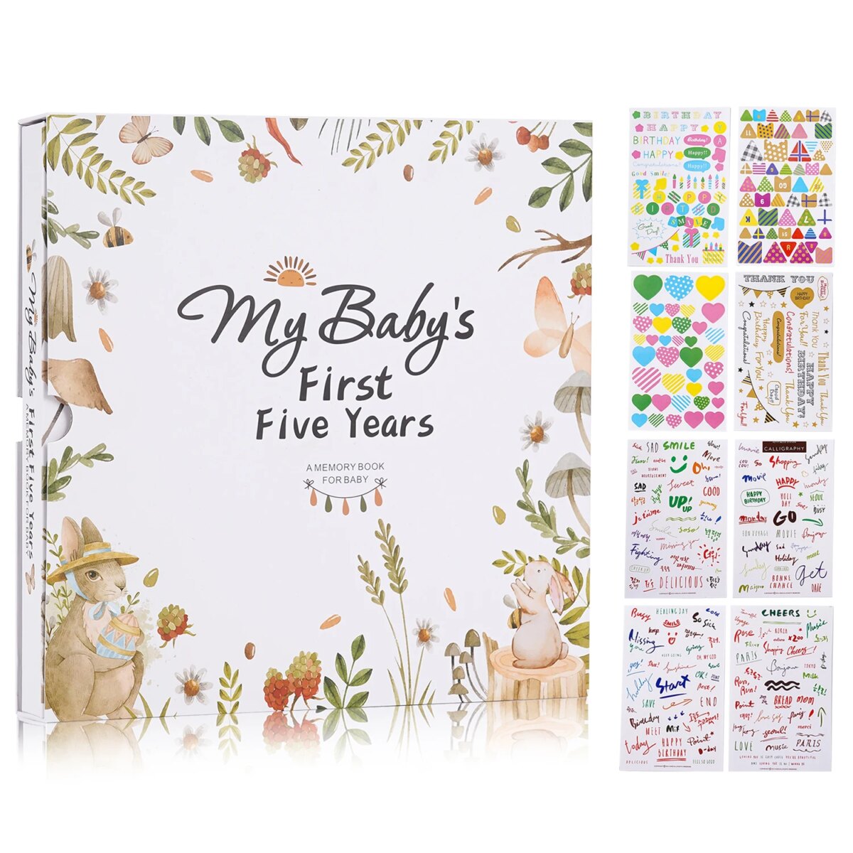 Commemorative Album Baby Commemorative Album Home DIY Growth Souvenirs Birth Records Cute Handbooks Notebook cherished gift: 3 - 5 Days Free Delivery UK - Image 1