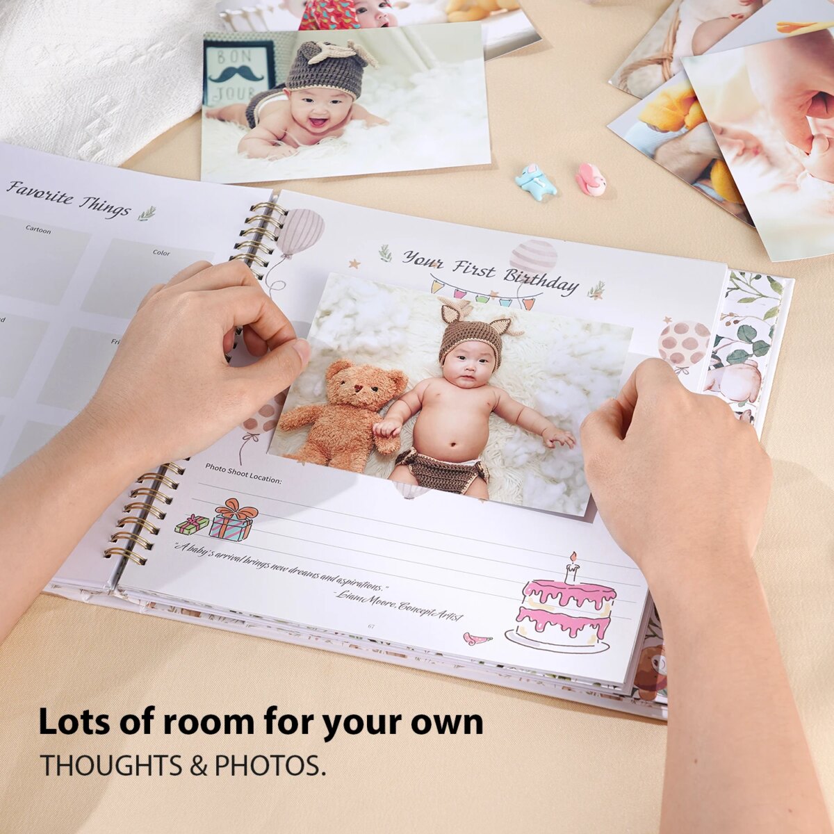 Commemorative Album Baby Commemorative Album Home DIY Growth Souvenirs Birth Records Cute Handbooks Notebook cherished gift: 3 - 5 Days Free Delivery UK - Image 5