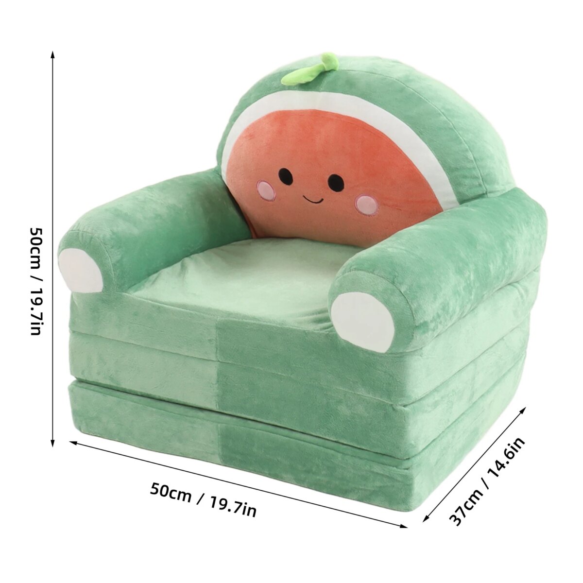 Children Foldable Sofa Bed Comfortable Wide Armrest 2 in 1 Washable Cartoon Foldable Kids Sofa for Living Room: 3 - 5 Days Free Delivery UK - Image 6
