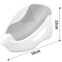 Soft Touch Baby Bath Tub Silicone Mesh Support Non Slip Base Newborn Foot Bath Bucket Bathroom Grey UK: 3 - 5 Days Free Delivery UK - Image 2