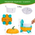 Pumpkin Shaped Training Toilet seat with Splash Guard for Baby Potty | Lightweight and Portable Training seat for Potty: 3 - 5 Days Free Delivery UK - Image 3