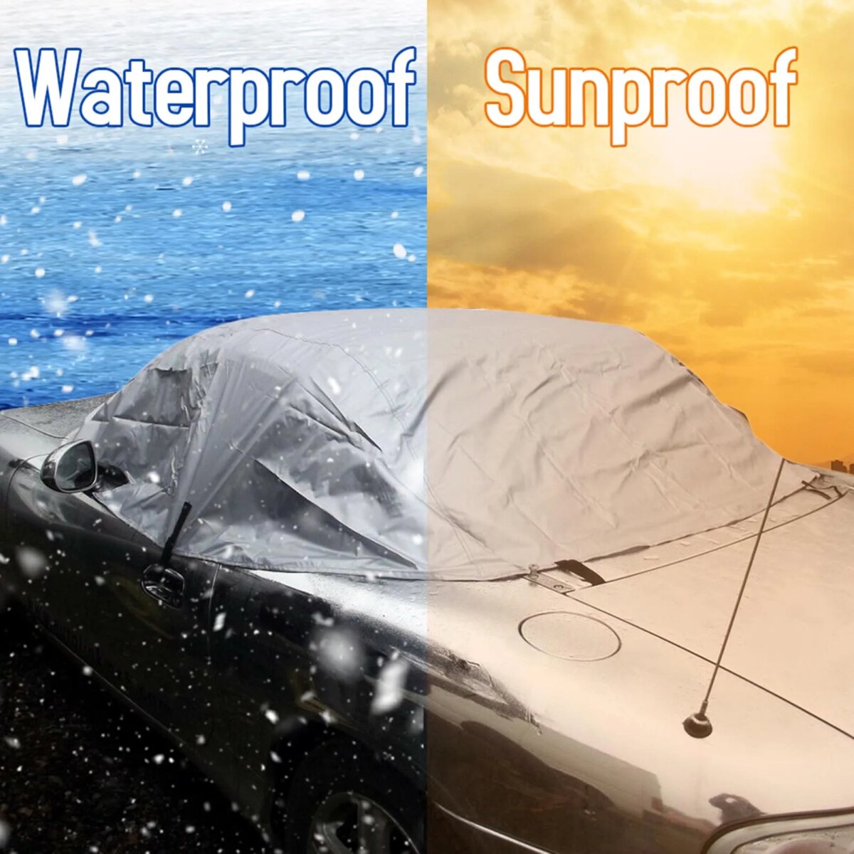 Car Cover Soft Top Roof Protector Half Cover Fit for Mazda MX-5 MK1 MK2 MK2.5: 3 - 5 Days Free Delivery UK - Image 6