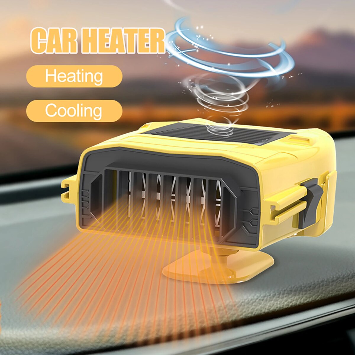 12V Car Electric Heater Demister Defroster 150W Heating Fan Portable Car Heating Fan 360 Degree Rotation Automobile Accessories: 3 - 5 Days Free Delivery Only UK - Image 3