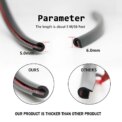 5M/16FT U Type Universal Car Door Edge Guards Trim Styling Moulding Protection Strip Anti Scratch Collision Protector Vehicle: 3 - 5 Days Free Delivery Only UK - Image 3