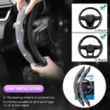 2PCS Diamond Car Steering Wheel Cover Booster Anti-slip Crystal Rhinestones Sparkling For Women Girl Car Interior Accessories: 3 - 5 Days Free Delivery Only UK - Image 2