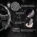 2PCS Diamond Car Steering Wheel Cover Booster Anti-slip Crystal Rhinestones Sparkling For Women Girl Car Interior Accessories: 3 - 5 Days Free Delivery Only UK - Image 3