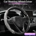 2PCS Diamond Car Steering Wheel Cover Booster Anti-slip Crystal Rhinestones Sparkling For Women Girl Car Interior Accessories: 3 - 5 Days Free Delivery Only UK - Image 6
