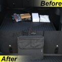Car Trunk Organizer Felt Boot Organiser Storage Bag Box Portable Handbag Cargo Tool Holder Mesh Net Pocket Collapsible Universal - Image 4