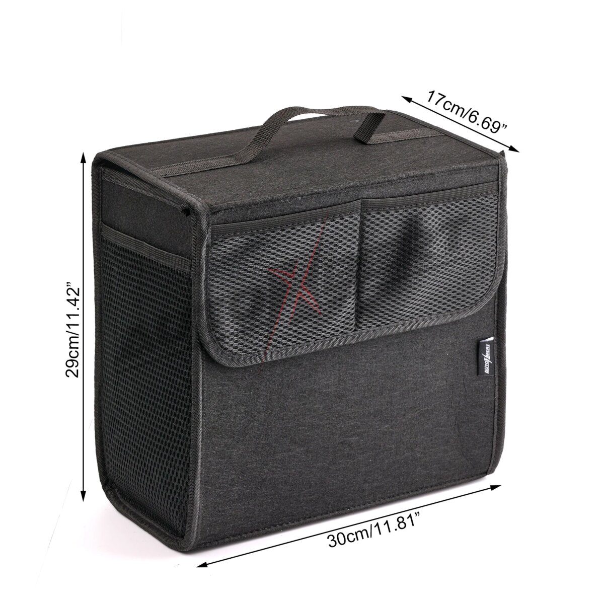 Car Trunk Organizer Felt Boot Organiser Storage Bag Box Portable Handbag Cargo Tool Holder Mesh Net Pocket Collapsible Universal - Image 6