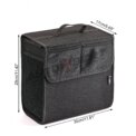 Car Trunk Organizer Felt Boot Organiser Storage Bag Box Portable Handbag Cargo Tool Holder Mesh Net Pocket Collapsible Universal - Image 6