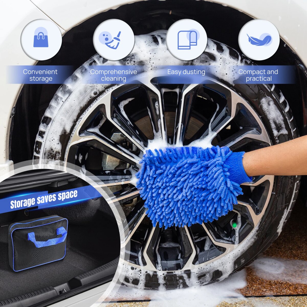 BRIEFNESS 29pcs Car Cleaning Kit Wheels/Interior/Exterior/Leather/Dashboard/Vent Car Beauty Tools, Car Care Cleaning Kit: 3 - 5 Days Free Delivery Only UK - Image 6