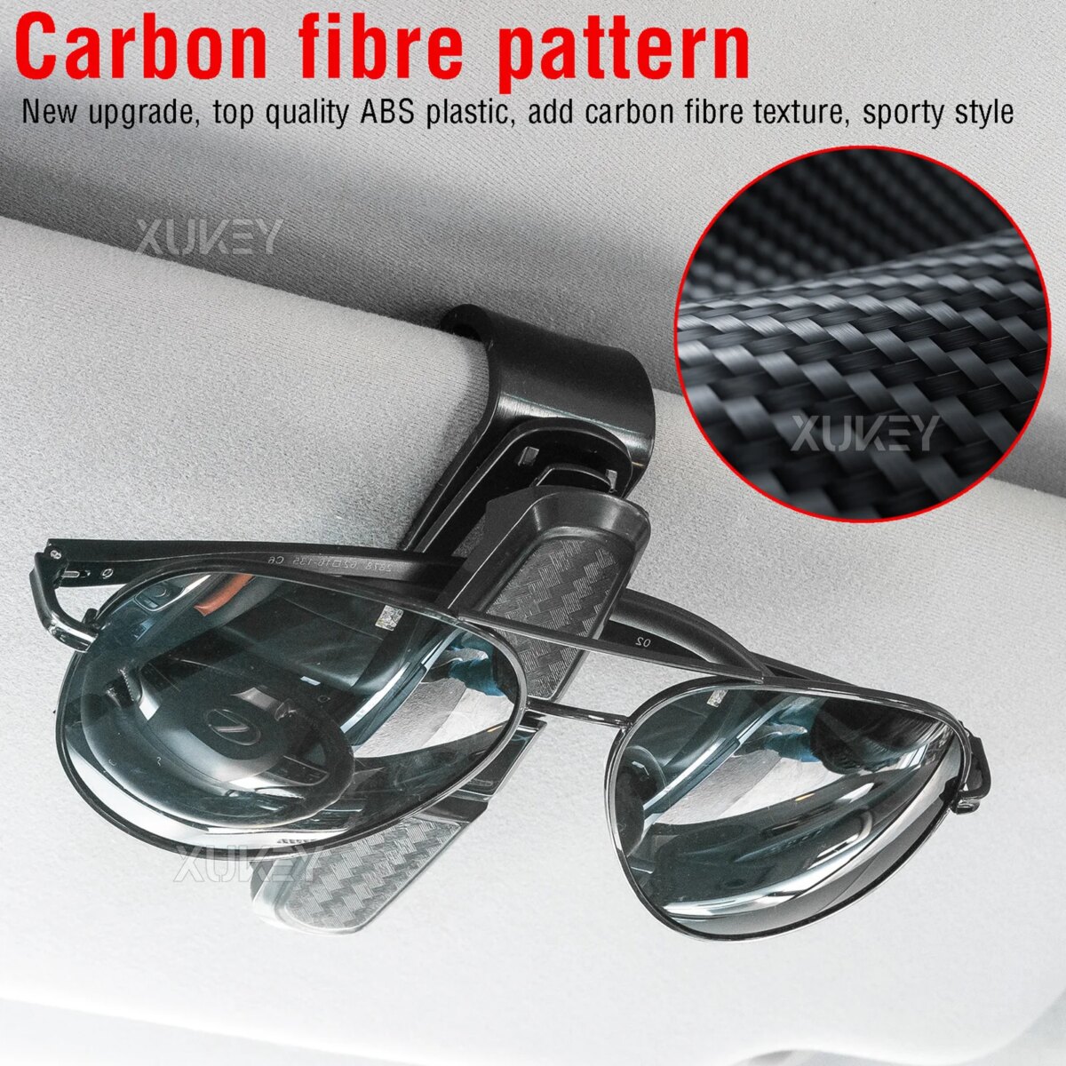 ABS Car Sun Visor Glasses Sunglasses Clip Card Ticket Holder Fastener Universal For Subaru Toyota Volkswagen Volvo Hyundai Kia - Image 6
