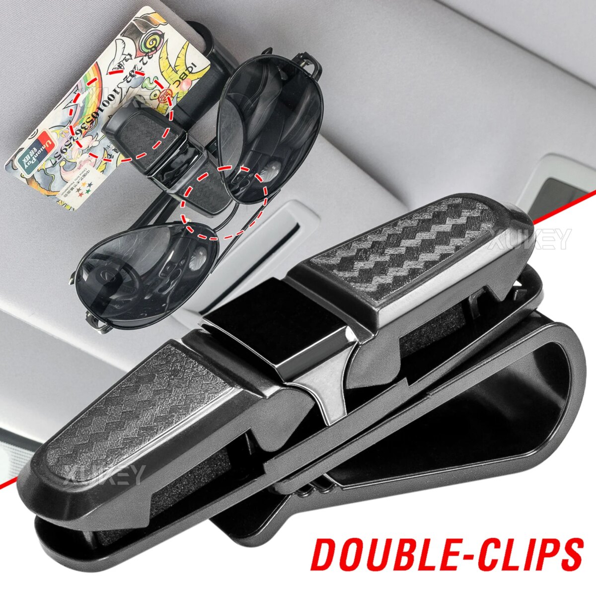 ABS Car Sun Visor Glasses Sunglasses Clip Card Ticket Holder Fastener Universal For Subaru Toyota Volkswagen Volvo Hyundai Kia - Image 1