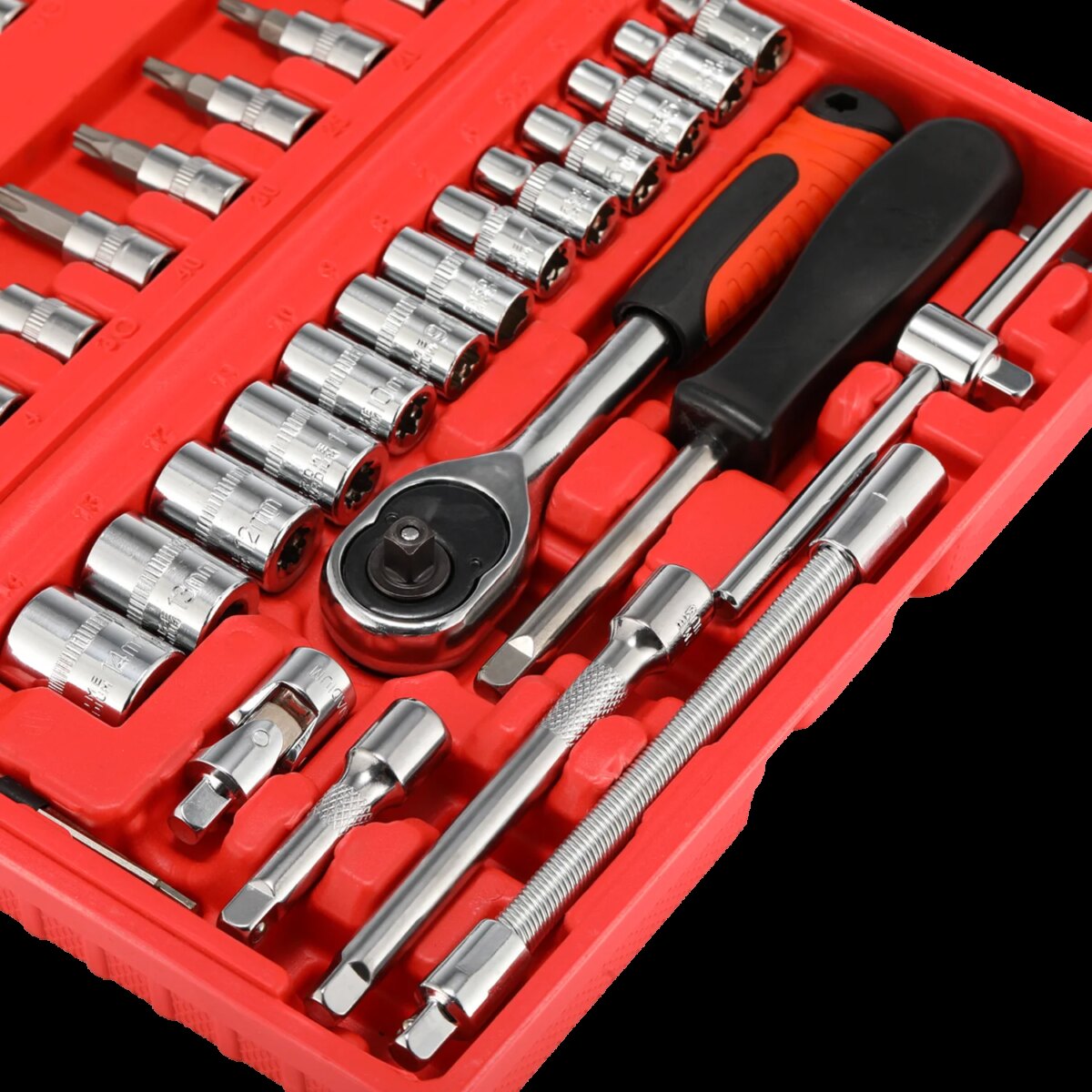 46pcs Metric Socket Set 1/4" Drive Screwdriver Set Ratchet Torx Hex Wrench Bit: 3 - 5 Days Free Delivery Only UK - Image 2