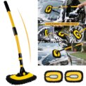 15° Arc Retractable Car Cleaning Brush, Portable Brush Set with Storage Bag for RV, Truck and Camper Cleaning: 3 - 5 Days Free Delivery Only UK