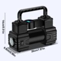 12V 150PSI Mini Air Compressor Dual Cylinder with LED Light Heavy Duty Tire Inflator Car Electric Air Pump Auto Inflatable Pump: 3 - 5 Days Free Delivery Only UK - Image 6