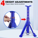 BRIEFNESS 2 Pack Folding Jack Bracket 3 Ton Load Capacity, Car Repair Lifting Tool Axle Frame Safety Support Emergency Rescue: 3 - 5 Days Free Delivery Only UK - Image 3
