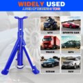 BRIEFNESS 2 Pack Folding Jack Bracket 3 Ton Load Capacity, Car Repair Lifting Tool Axle Frame Safety Support Emergency Rescue: 3 - 5 Days Free Delivery Only UK - Image 2