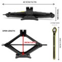 2.5 Ton Tonne Scissor Jack Car Lift Wind Up w/ Crank Speed Garage Handle Tool for Car Van SUV Garage Tool: 3 - 5 Days Free Delivery Only UK - Image 4