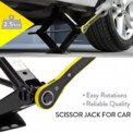 2.5 Ton Tonne Scissor Jack Car Lift Wind Up w/ Crank Speed Garage Handle Tool for Car Van SUV Garage Tool: 3 - 5 Days Free Delivery Only UK - Image 6
