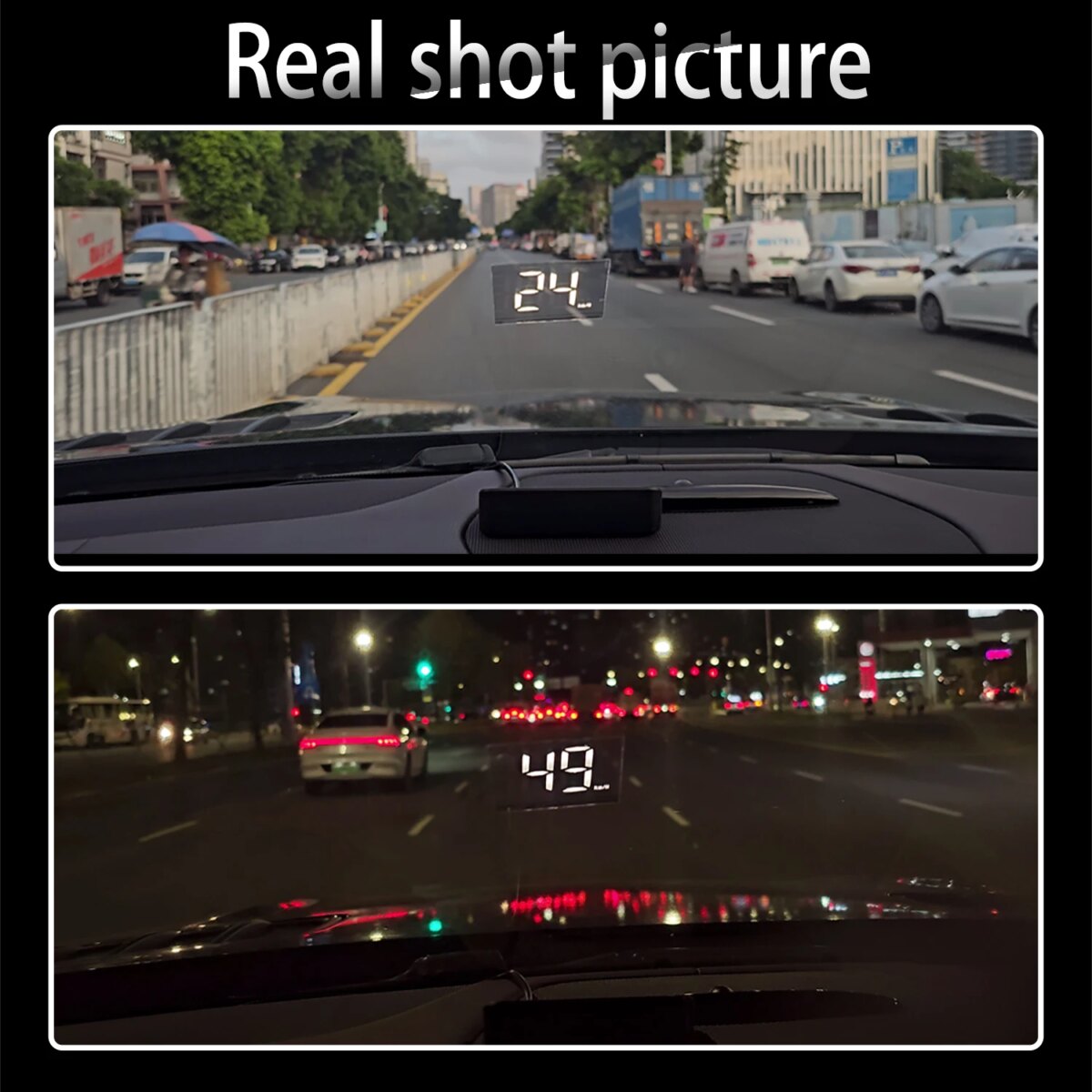 Car HUD Head Up Display Universal Digital GPS MPH Speedometer HD LCD Projection On Glass Windshield Projector for All Cars: 3 - 5 Days Free Delivery Only UK - Image 6