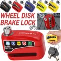 Moto Rueda Padlock Alarm Disc Brake Lock Motorcycle Disc Block Security Moto Wheel Disk Padlock Waterproof Loud Anti Theft: 3 - 5 Days Free Delivery Only UK Alarm