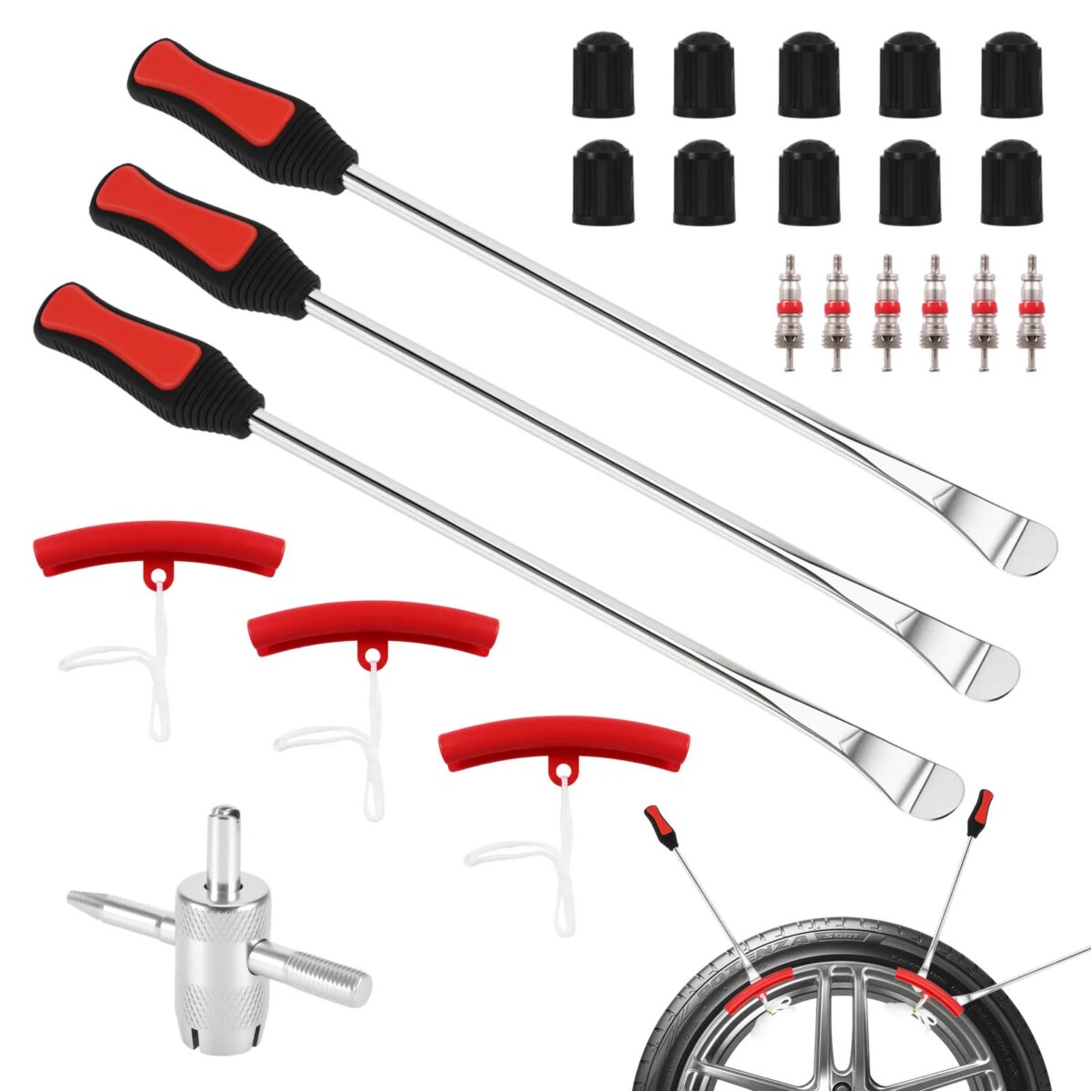 24pcs Tyre Levers Spoon Set Heavy Duty Car Bike Motorcycle Tire Changing Tool: 3 - 5 Days Free Delivery Only UK - Image 2