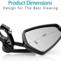 MOTORCYCLE HANDLE BAR END MIRRORS CNC ALUMINUM UNIVERSAL CAFE RACER MOTORBIKE: 3 - 5 Days Free Delivery Only UK - Image 6