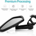 MOTORCYCLE HANDLE BAR END MIRRORS CNC ALUMINUM UNIVERSAL CAFE RACER MOTORBIKE: 3 - 5 Days Free Delivery Only UK - Image 4