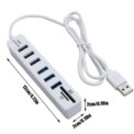 USB 6 Port Extension Hub High Speed Transmission Memory TF Splitter Adapter Plug and Play USB 2.0 for Laptop Computer PC: 3 - 5 Days Free Delivery Only UK - Image 5