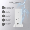 3M Tower Extension Lead with USB Slots, Hotimy 13A 8Way Extension Lead Surge Protection with 2 Type C &2 USB Ports, Home, Office: 3 - 5 Days Free Delivery Only UK - Image 6