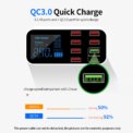 A9S+ 8 Port Car Charger with LED Display Type-C QC3.0 Quick Charging Intelligent Portable Safe Vehicle Charger Station: 3 - 5 Days Free Delivery Only UK - Image 3