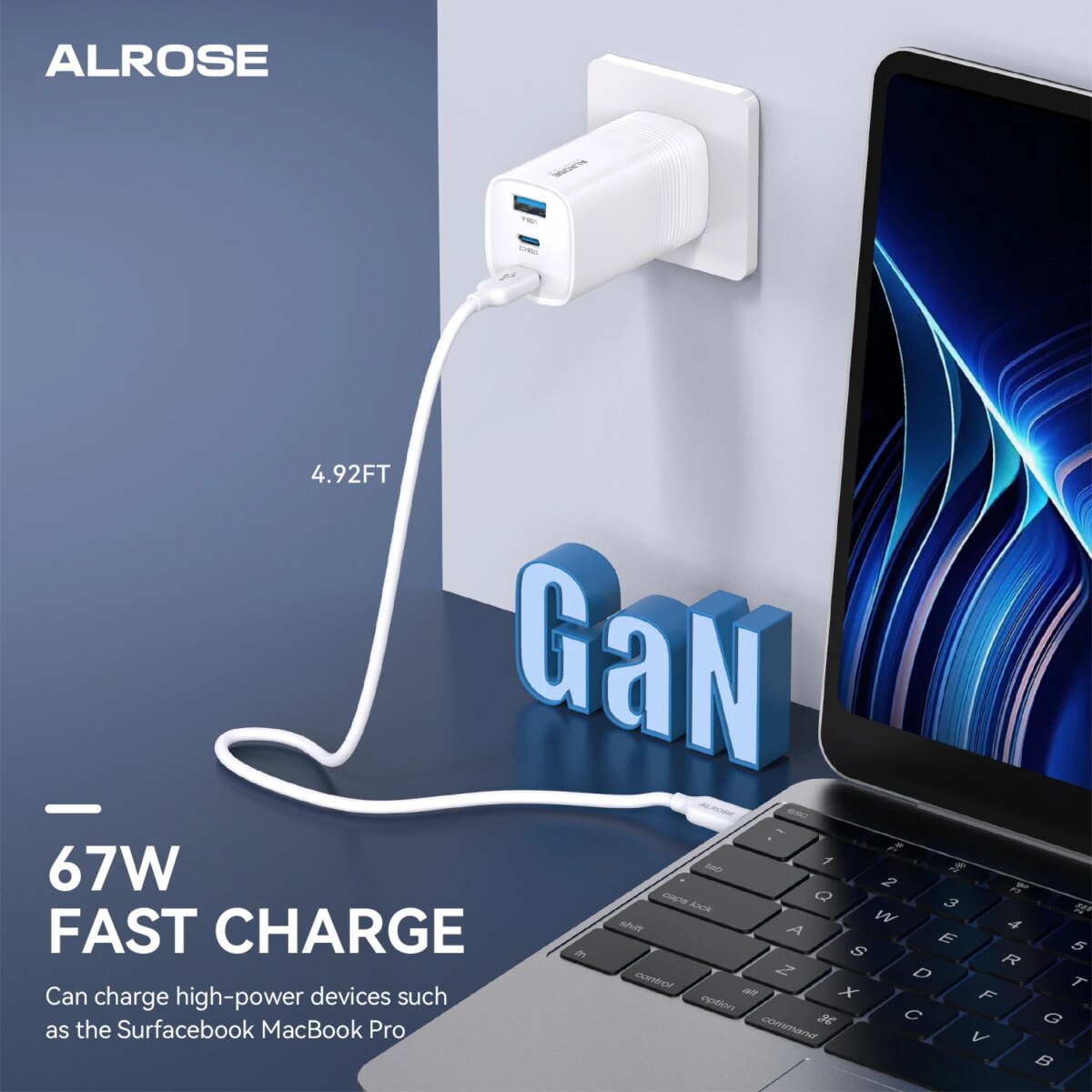 GaN USB Type C Charger 65W 45W PPS PD QC4.0 Quick Charger For Macbook Laptop IPAD Tablet iPhone 16 Samsung S23 Ultra: 3 - 5 Days Free Delivery Only UK - Image 1
